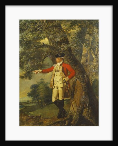 Portrait of Colonel Charles Heathcote, Standing Small Full Length in a Wooded Landscape, in the Uniform of the Thirty-Fifth Foot Regiment by Joseph Wright of Derby