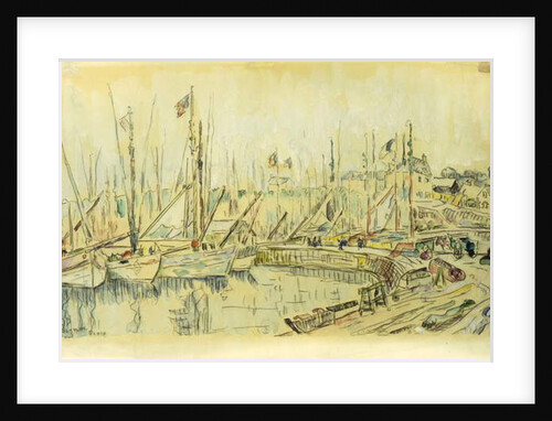 Barges on the Seine by Maximilien Luce