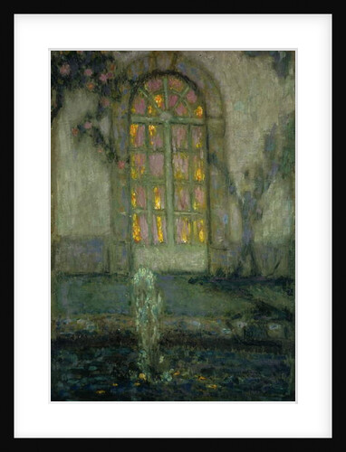 Glass Door onto the Garden; Porte Vitree sur le Jardin by Henri Eugene Augustin Le Sidaner