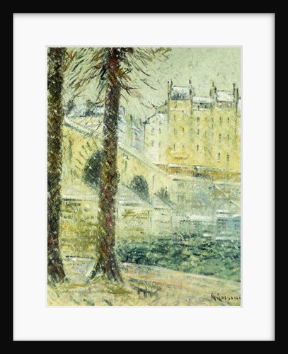 The Pont Marie in the Snow; Le Pont Marie, Effet de Neige, c.1926 by Gustave Loiseau