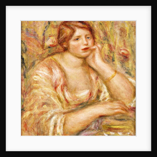 Woman with Hand to her Face; Femme de Face, Accoudee, 1919 by Pierre Auguste Renoir