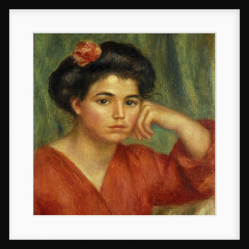 Young Woman with a Rose; Jeune Fille a la Rose, 1907 by Pierre Auguste Renoir