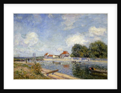The Weir on the Loing at Saint-Mammes; Le Barrage du Loing a Saint-Mammes, 1885 by Alfred Sisley