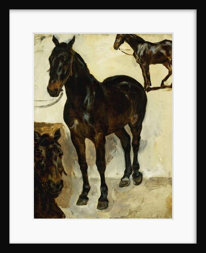 Three Studies of Horses; Trois Etudes de Chevaux, c.1823 by Ferdinand Victor Eugene Delacroix