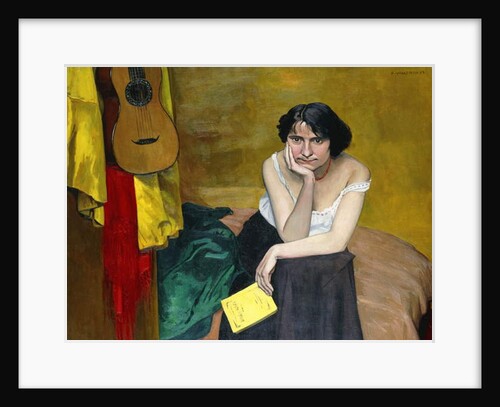 Woman and Guitar; Femme et Guitare, 1913 by Felix Edouard Vallotton