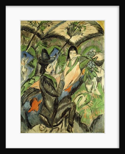 Couple under Japanese Parasols; Paar Unter der Japanschirm, 1902 by Ernst Ludwig Kirchner