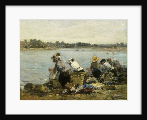 Washerwomen at la Torque; Les Lavandieres a la Touque by Eugene Louis Boudin