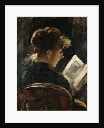 Woman reading, 1888 by Lovis (1858-1925) Corinth
