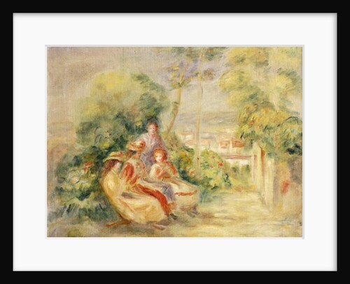 Girls in a Garden; Fillettes dans un Jardin, c. 1895 by Pierre Auguste Renoir