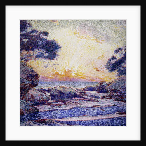Cote Scene; Sunset; Scene de Cote; Coucher de Soleil by Frans Gaillard