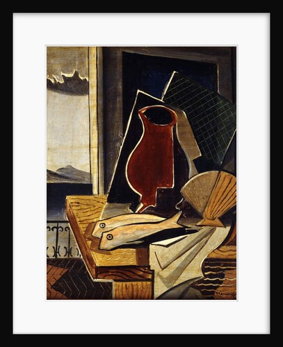 Table in Front of a Balcony; Table devant le Balcon, 1926 by Louis Marcoussis