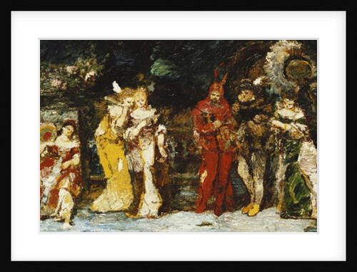 Characters on a Deck with Faust and Mephisto; Personnages sur une Terrasse avec Fauste et Mephisto, c.1875-1880 by Adolphe Joseph Thomas Monticelli