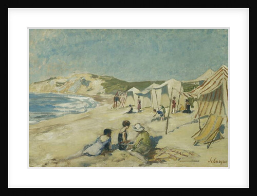 The Beach at Pointe St Gildas; La Plage a la Pointe St Gildas, c.1920 by Henri Lebasque