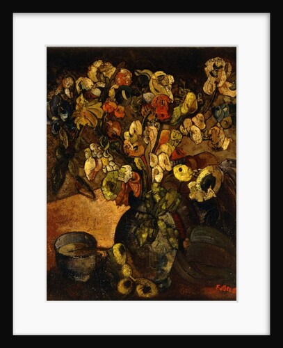 Still Life with Flowers and Bowl; Nature Morte avec Fleurs et Bol - Stilleven met Bloemen en Kop, c. 1914 by Frits van den Berghe