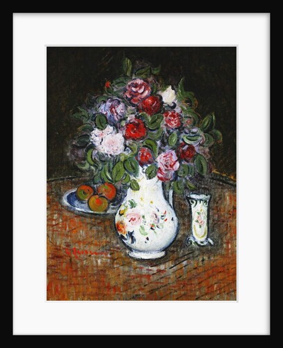 Vase of Flowers and Bowl of Fruit; Vase de Fleurs et Bol de Fruits, by Gustave Loiseau