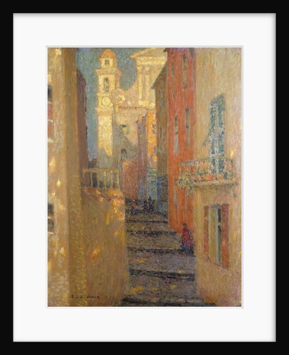 La Rue de L'Eglise by Henri Eugene Augustin Le Sidaner
