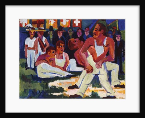 Wrestler; by Ernst Ludwig Kirchner