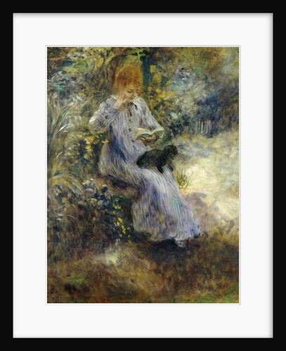 Woman and Black Dog; Femme au Chien Noir, 1874 by Pierre Auguste Renoir
