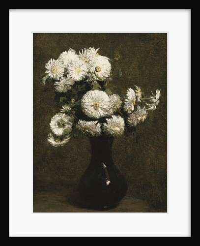 Chrysanthemums; Chrysanthemes, 1871 by Ignace Henri Jean Fantin-Latour