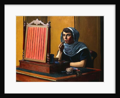 Young Woman Putting on Lipstick; Jeune Femme se Mettant du Rouge a Levres, 1925 by Felix Edouard Vallotton
