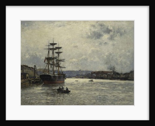 The Port of Caen; Le Port de Caen by Stanislas Victor Edouard Lepine