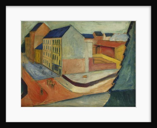 Unsere Strasse mit Reitbahn, Bonn, 1913 by August Macke