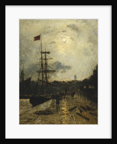 Quay at Caen; Quai a Caen by Stanislas Victor Edouard Lepine