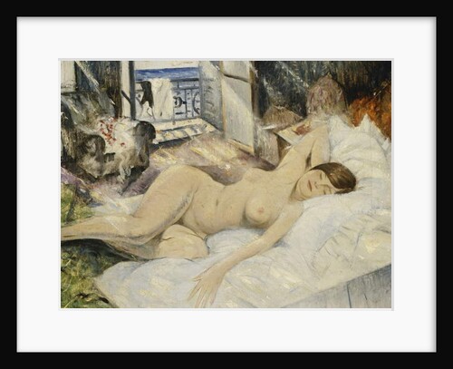 Nude on a Bed, South of France by Christopher Richard Wynne Nevinson