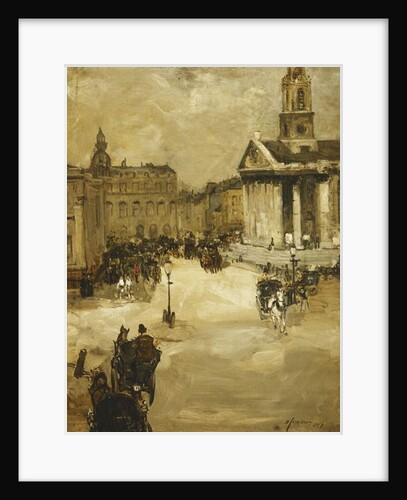 St. Martins in the Field from Trafalgar Square, 1888 by Alexander Jamieson