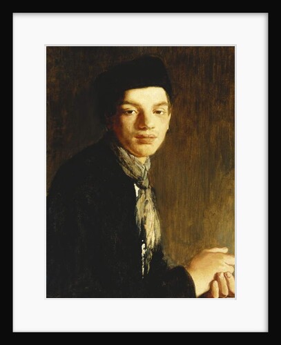 A Youth, half length, wearing a Black Hat and a Neckscarf, c. 1911 by Glyn Warren Philpot