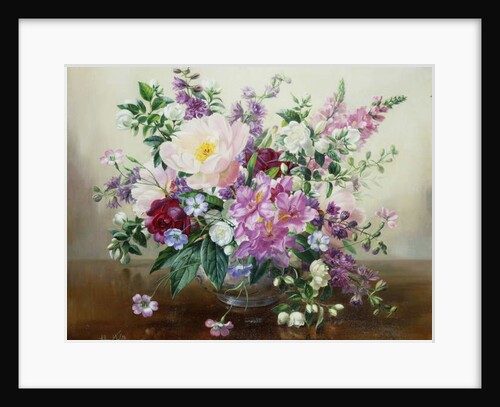 Flowers in a Glass Vase by Albert Williams