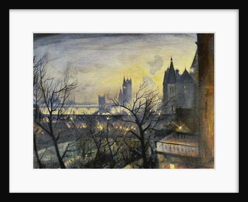 London Twilight from the Adelphi, by Christopher Richard Wynne Nevinson