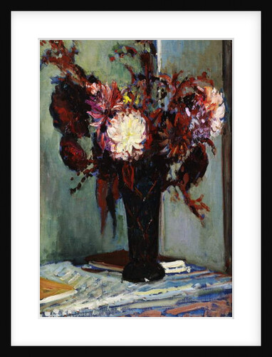 Chrysanthemums in a Vase by Jacques-Emile Blanche