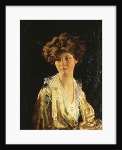 Portrait of Lady Evelyn Herbert, half length by William Orpen
