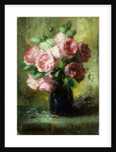 Pink Roses in a Vase by Frans Mortelmans