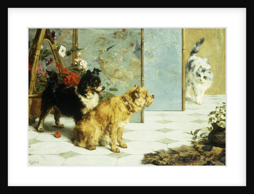 Playful Friends, 1892 by Charles van den Eycken