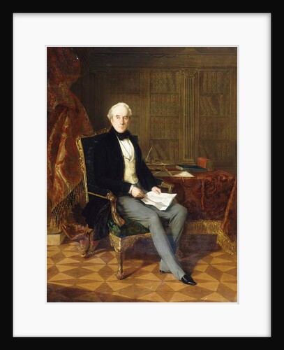 Portrait of Henry Pelham-Clinton, K.G., 4th Duke of Newcastle, Holding a Document, in His Study, 1850 by Henry Nelson O'Neil