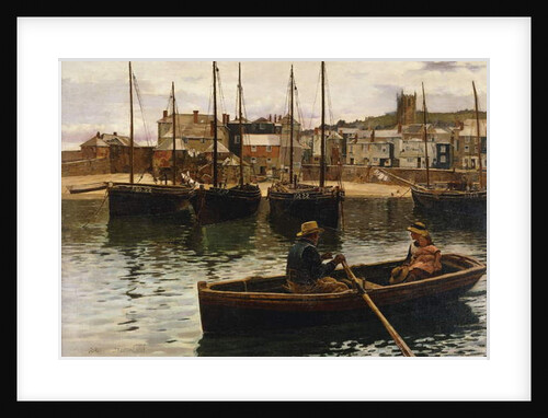 The Harbour, St.Ives, Cornwall, 1885 by William H. Bartlett