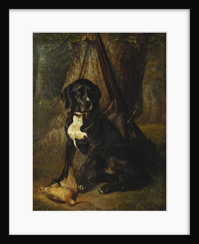 A Gun Dog with a Woodcock, 1842 by William Hammer