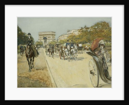 Elegant Figures Before the Arc de Triomphe, Paris by Georges Stein