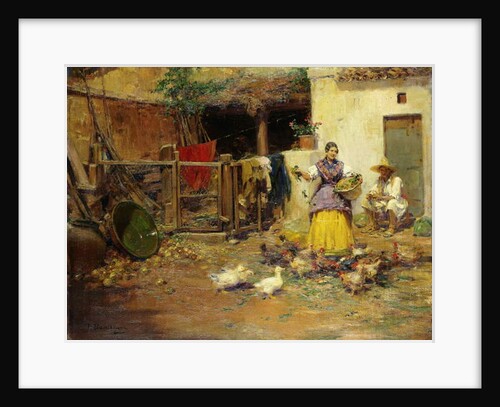 Feeding the Chickens, by Jose Benlliure y Gil