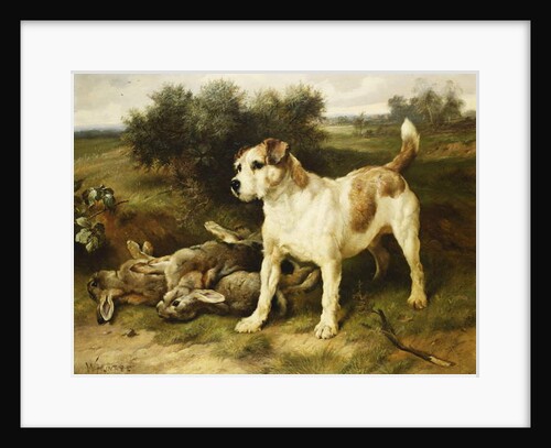 A Fox Terrier with the Day's Bag, 1888 by Walter Hunt