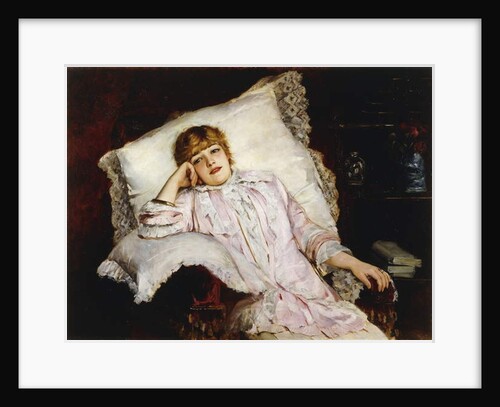 Portrait of the Actress Jeanne Samary Seated Three-Quarter Length, by French School