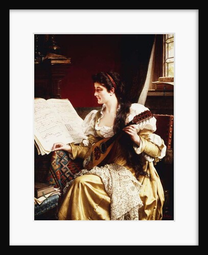 Lady with a Mandolin by Gerard Portielje