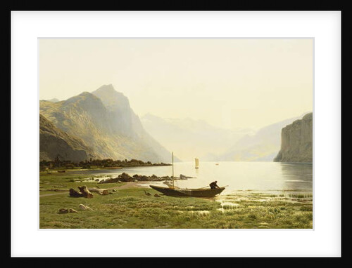 Le Lac Wallenstadt, 1865 by Jean Francois Xavier Roffiaen