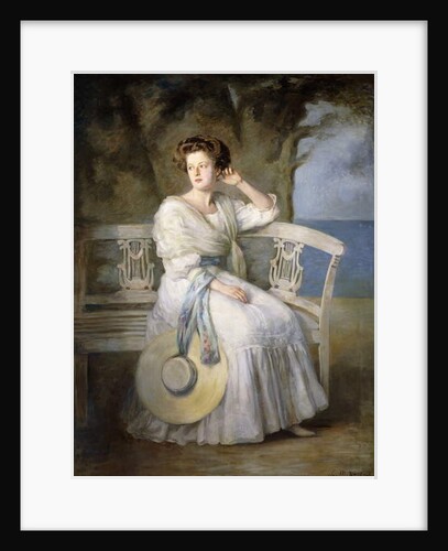 Portrait of a Lady wearing a Blue Dress by Charles Mendelssohn Horsfall