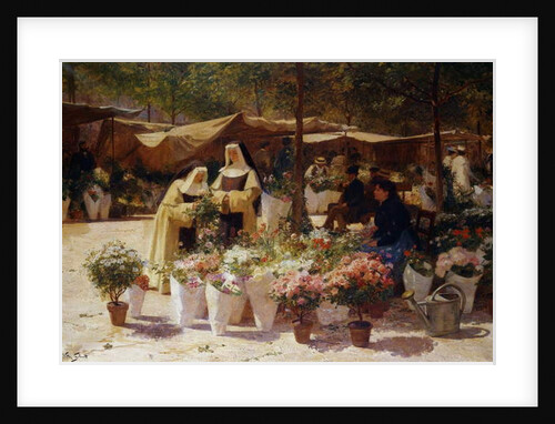 The Flower Market by Victor Gabriel Gilbert