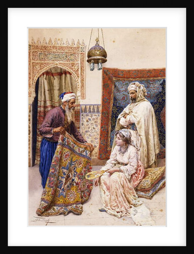 The Carpet Seller by Giulio Rosati