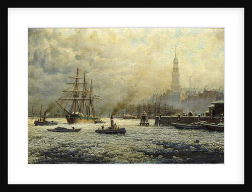 The Port of Hamburg, 1893 by Georg Schmitz
