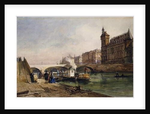 On the Seine, Paris by Georges Francois Guiaud